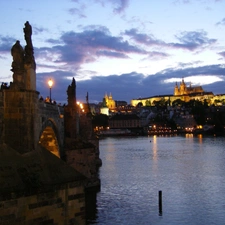 Prague, Charles, Hradcany, bridge