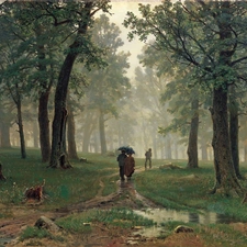 In Oak, Forest, Shishkin, Rain, Ivan