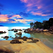 Island, Beaches, Stones, rocks, sea