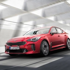 2018, red hot, Kia Stinger GT