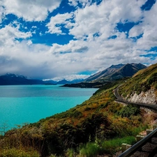 Way, Mountains, New Zeland, Lake Wakatipu, Queenstown