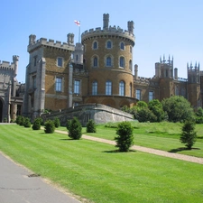 Lawn, Castle, driveway