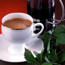 Espresso, coffee, Leaf, cup