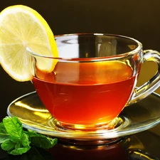 Lemon, cup, tea