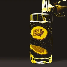 cup, lemons