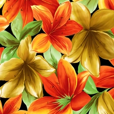 texture, Different colored, lilies