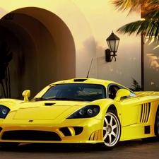 Line, bodies, Saleen S7, Sports, Yellow