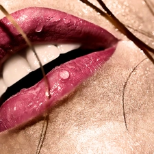 lips, Women, Pink