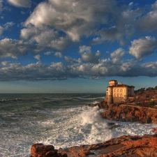 Livorno, Italy, Castle, Boccale, sea