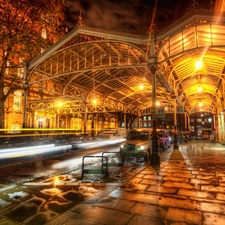 London, Night, alley