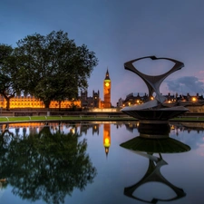 fountain, Westminster, London, palace