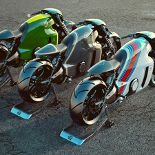 parking, Motorcycles, Lotus C-01