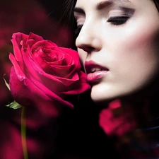 Rose, Women, Make-up