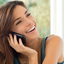 smiling, Telephone, make-up, Women