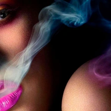 smoke, Women, make-up