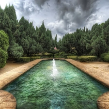 Garden, Malacca, Malaysia, Fountains