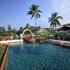 Hotel hall, tropic, Maldives, Pool