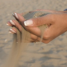 Manicure, Sand, hands