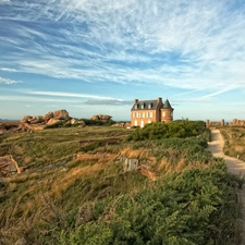 maritime, Sky, House, Lighthouse, Way