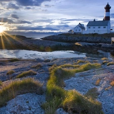 rays of the Sun, Lighthouse, maritime