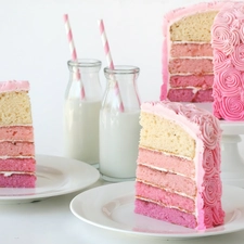 milk, Pink, Cake