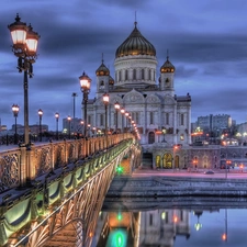 Moscow, bridge, chair