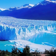 Iceberg, Snowy, Mountains, water