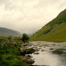 Mountains, Scotland, River