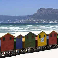 Houses, Beaches, Muizenberg, beach