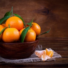 napkin, mandarin, bowl