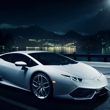 Night, Lamborghini, Huracan