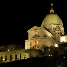 Montreal, St. Joseph, Night, oratorio