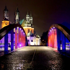 Cathedral of Poznan, Night, Pozna?, Jordan Bridge