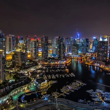 night, Dubaj, Town