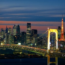 San Francisco, skyscraper, North America, bridge