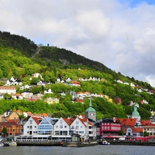 panorama, Bergen, Norway, town