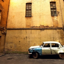 Automobile, Wolga, tenement-house, Old car, Old