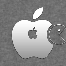 Pacman, logo, Apple