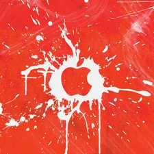 paint, Apple, spilled