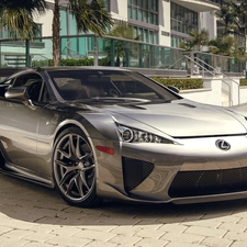 Lexus, buildings, Palms, LFA