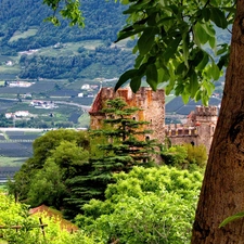 panorama, ruins, Castle