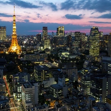 panorama, Paris, night