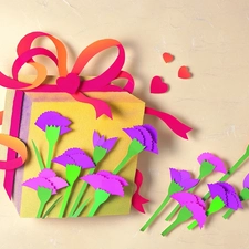 Flowers, Present, Papier Art, cloves