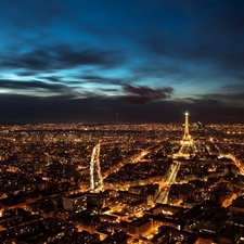 Paris, Town, Night