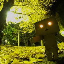 cardboard, Danbo, Park, alien