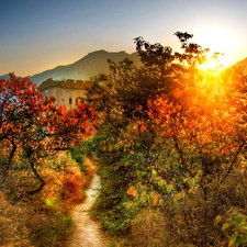 Path, Castle, Garden