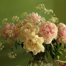 peony, bouquet, Arts