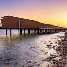 pier, sea, coast