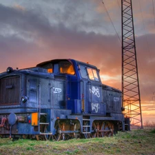 pile, Old, locomotive