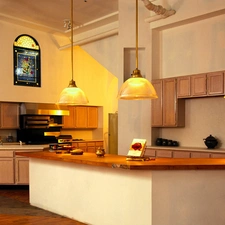 kitchen, Kitchen, pillar, kettle, Lamps, segment